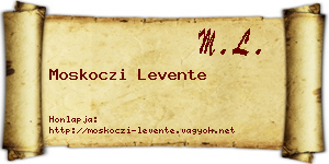 Moskoczi Levente névjegykártya