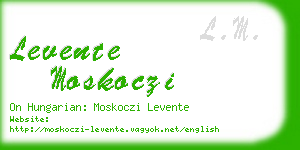 levente moskoczi business card